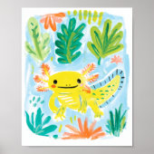 Poster Axolotl Jaune (Devant)