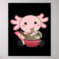 Axolotl Nourriture Ramen Japonais Nourriture Kawai