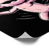 Poster Axolotl Playing Badminton Player Shuttle Sport  (Coin)