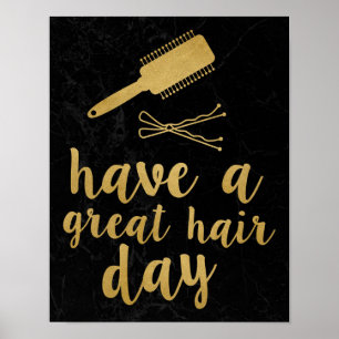 Poster Ayez de l'or pour la grande journée des cheveux