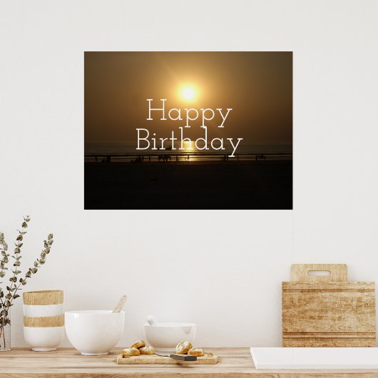 Poster Ayez un Blessé Joyeux Anniversaire Design Art en l (Cuisine)