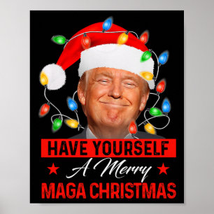 Poster Ayez un méga Noël joyeux Santa drôle T