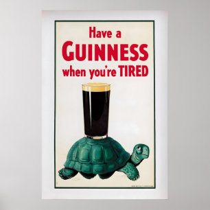 Poster Ayez une Guinness Quand Vous êtes Fatigué Vintage