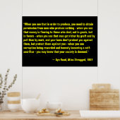 Poster Ayn Rand, Atlas haussé (Cuisine)