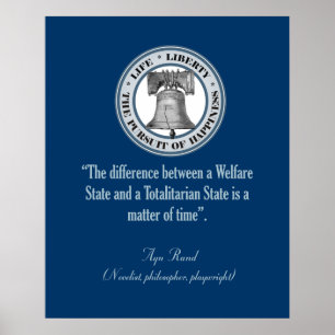 Poster Ayn Rand Cote (Totalitarisme)