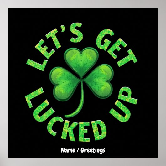Poster Ayons de la chance pour la Saint Patrick's Day Fun (Devant)