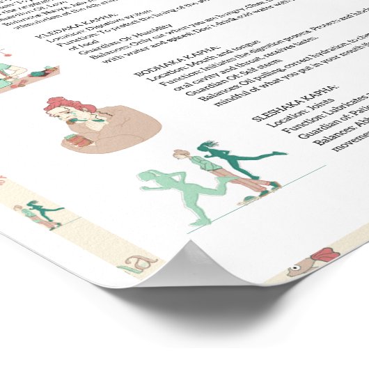 Poster Ayurveda Kapha Subdoshas (Coin)