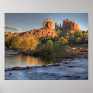 Poster AZ, Arizona, Sedona, Crescent Moon Loon 3