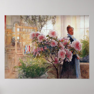 Poster Azaleas par Carl Larsson