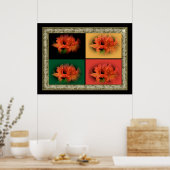 Poster Azalées orange (Cuisine)