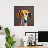 Poster Azawakh - Portrait de chien (Bureau à domicile)