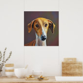 Poster Azawakh - Portrait de chien (Cuisine)
