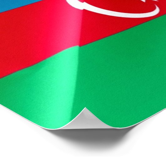 Poster Azerbaïdjan - Drapeau (Coin)