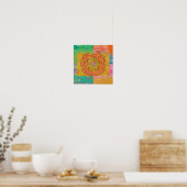 Poster Aztec Abstrait (Cuisine)