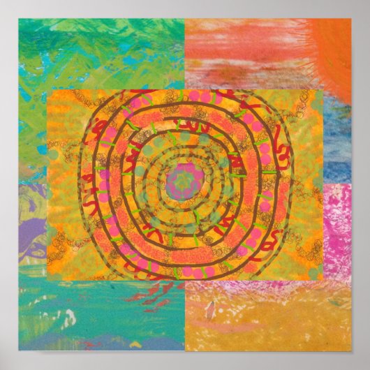 Poster Aztec Abstrait (Devant)