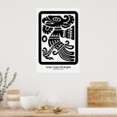 Poster Aztec Cuauhtli - Aigle (Noir) (Cuisine)