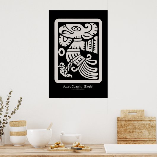 Poster Aztec Cuauhtli - Aigle (Putty) Imprimer (Cuisine)