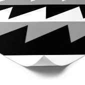 Poster Aztec Diamond Motif Design noir blanc gris (Coin)