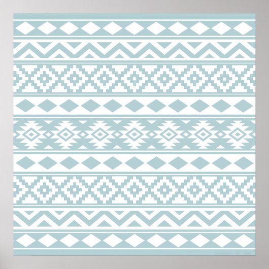 Poster Aztec Essence Ptn III b Canard Oeuf Bleu & Blanc (Devant)