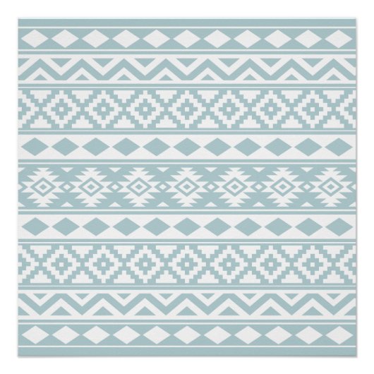 Poster Aztec Essence Ptn III b Canard Oeuf Bleu & Blanc (Devant)