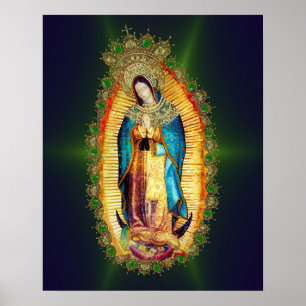 Poster Aztec Guadalupe Mexique Tilma mexicaine