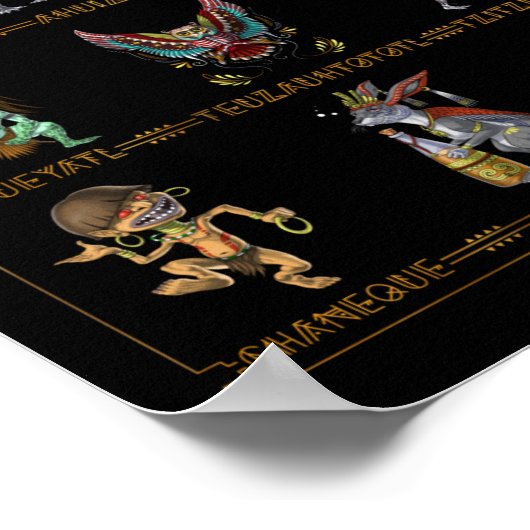 Poster Aztec Mythology Monsters (Coin)