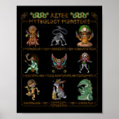 Poster Aztec Mythology Monsters (Devant)