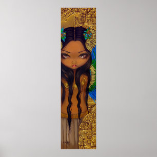 Poster Aztec Princess ART IMPRIMER Maya Big Eye Art