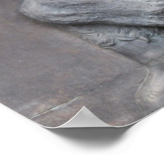 Poster Aztec Warrior Stone graver (Coin)