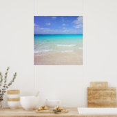Poster Azure Blue Caribbean Tropical Beach (Cuisine)