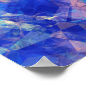 Poster Azure Blue Crumpled Texture (Coin)
