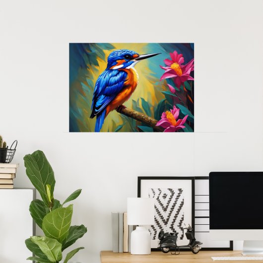 Poster Azure Kingfisher (Bureau à domicile)