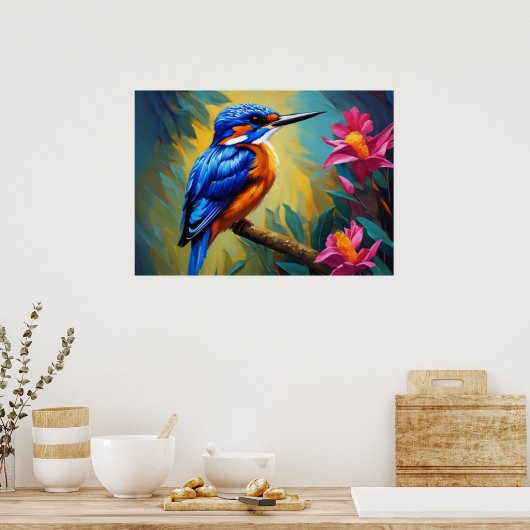 Poster Azure Kingfisher (Cuisine)
