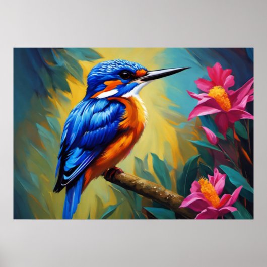 Poster Azure Kingfisher (Devant)