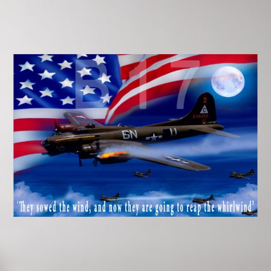 Poster B17 Avec Citation Bomber Harris (Devant)