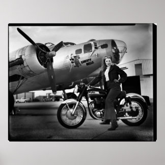 Poster B-17 Flying Fortress Liberty Belle & Norton Atlas