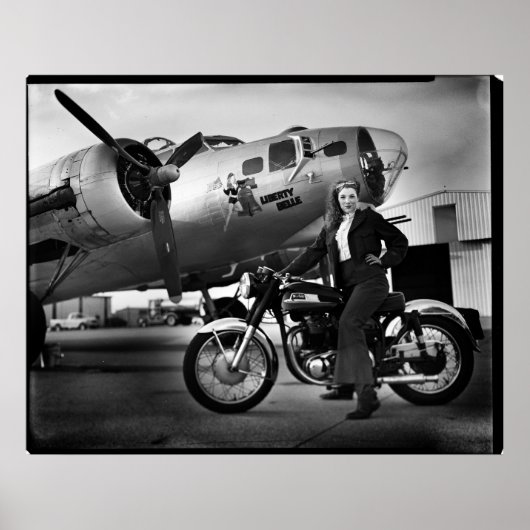 Poster B-17 Flying Fortress Liberty Belle & Norton Atlas (Devant)