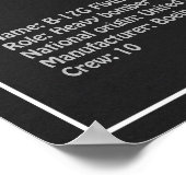 Poster B-17 Forteresse volant - Plan directeur de l'avion (Coin)