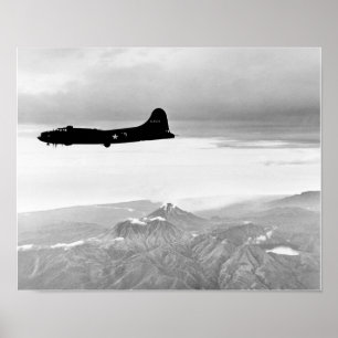 Poster B-17 Forteresse Volante Volant Au-Dessus De Bougai