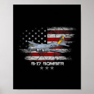 Poster B-17 Forteresse Volante World War 2 Bomber Warplan
