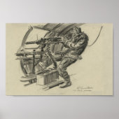 Poster B-17 Gunner taille (Devant)