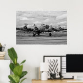 Poster B-17 se préparer pour un vol - (Bureau à domicile)