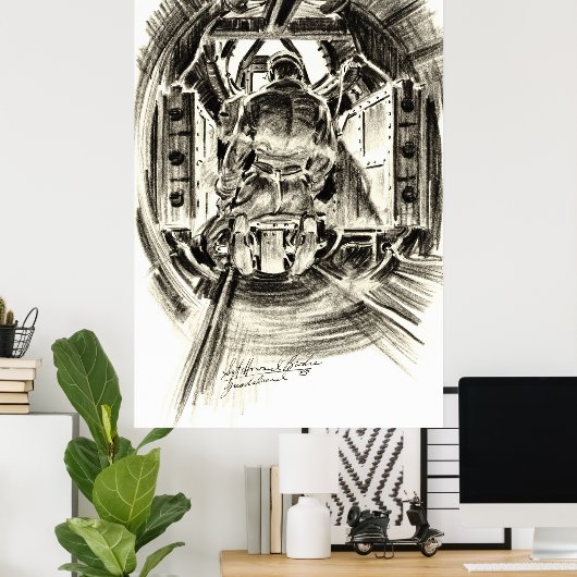 Poster B-17 Tail Gunner 1943 (Bureau à domicile)