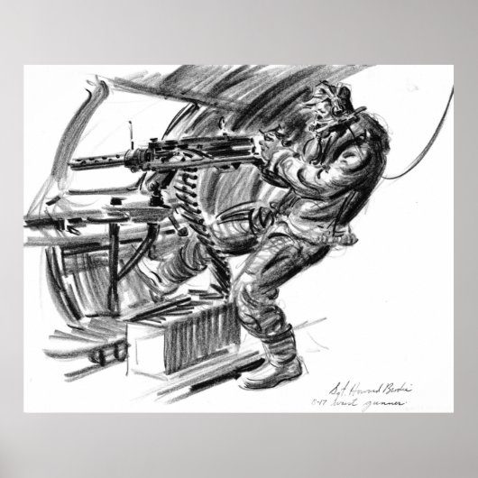 Poster B-17 Waist Gunner 1942 (Devant)