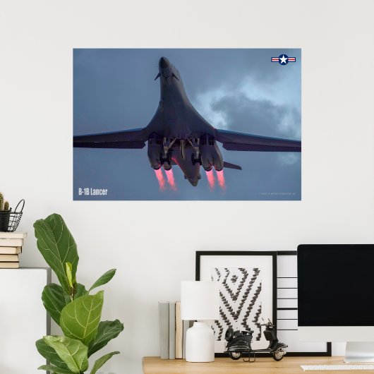 POSTER B-1B LANCER (Bureau à domicile)