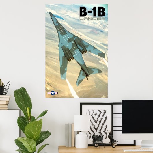 POSTER B-1B LANCER (Bureau à domicile)
