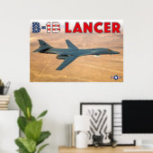 POSTER B-1B LANCER (Bureau à domicile)