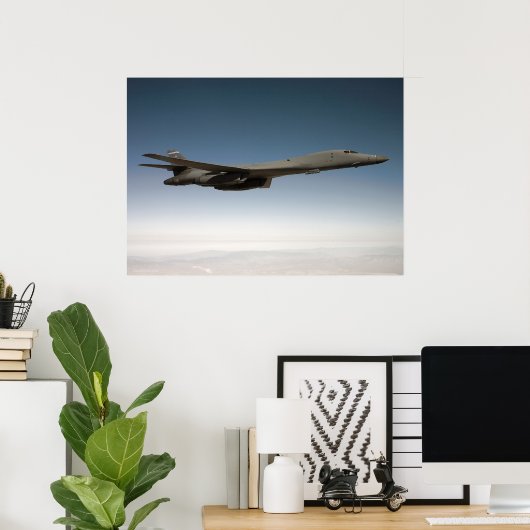 Poster B-1B Lancer avec pochoir à nids (Bureau à domicile)