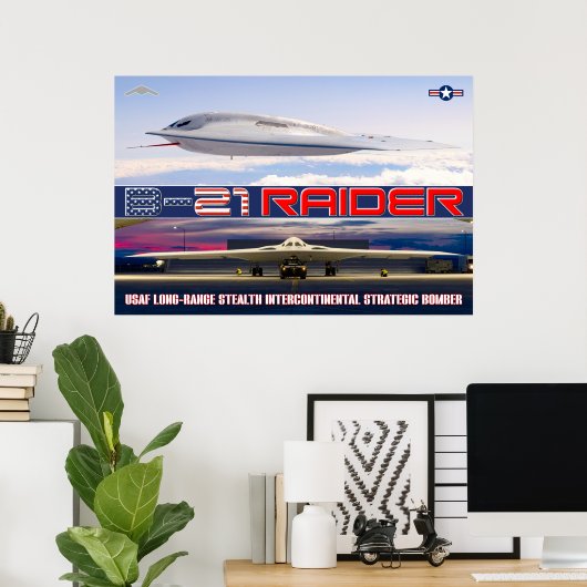 POSTER B-21 RAIDER (Bureau à domicile)