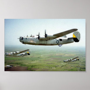 Poster B-24 Bomb Run 449e